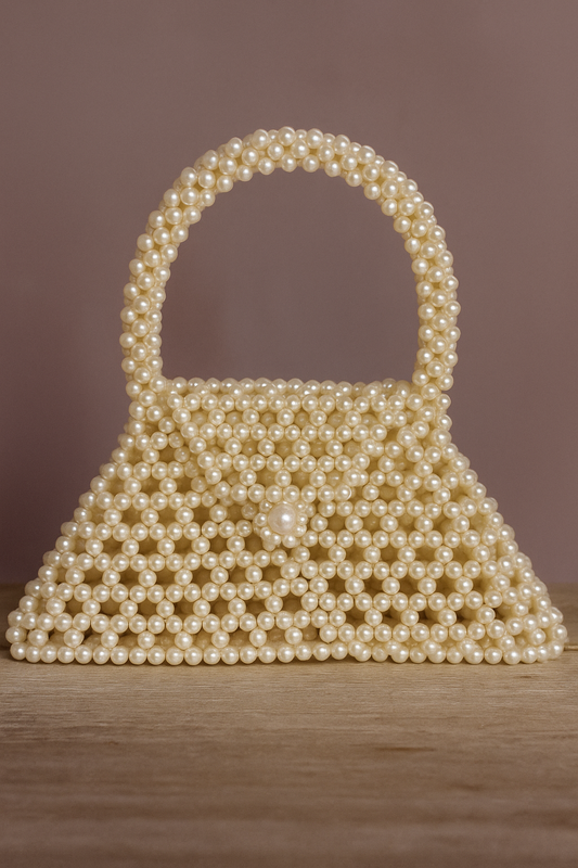 Handmade Pearl Stone Handbag