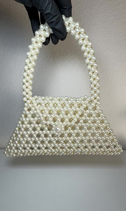 Handmade Pearl Stone Handbag